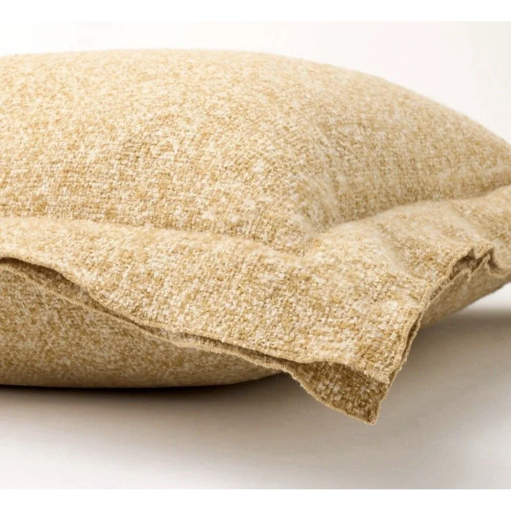 TWO Threshold Studio McGee Oversized Heather Throw Pillow 24 X 24in Tan/Camel